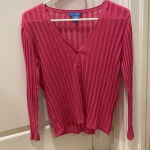 White + Warren Cashmere Button Up Cardigan Vintage